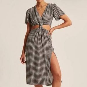 Abercrombie& Fitch plaid cut out dress